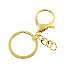 حلقه کلید مدبر دار طلایی 3 سانتیمتر