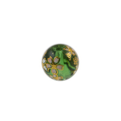 مهره طرح ساکورا سبز شفاف 10 mm