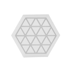 زیر لیوانی 6 ضلعی مثلثی سیلیکونی