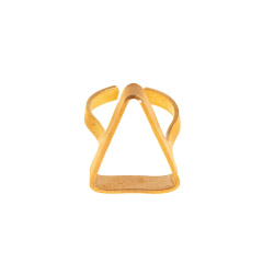 رکاب انگشتر برنجی طلایی مثلث mm22*17