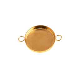 قاب دستبند برنجی طلایی دایره قطر mm22