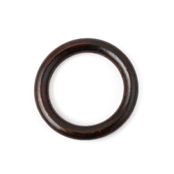 حلقه چوبی قهوه ای 7cm