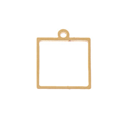 قاب آویز برنجی طلایی لیزری مربع 15 میل