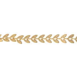 زنجیر استیل  طلایی طرح گندم سایز  mm 6*5