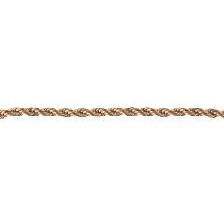 زنجیر استیل طلایی کد 0.6 طنابی سایز 4*3 mm