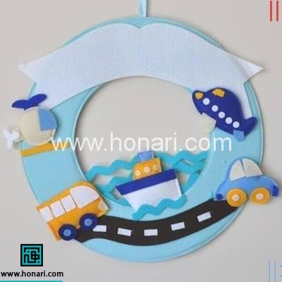تزیینات نمدی پشت در اتاق کودک