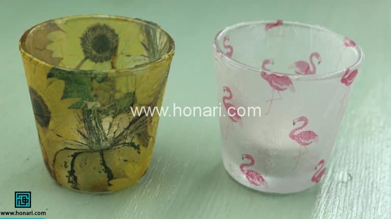 آموزش دکوپاژ روی لیوان