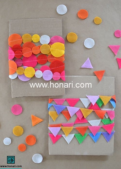 آموزش ساخت  کاردستی نمدی طرح ریسه