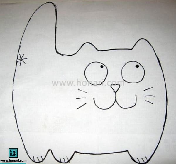 آموزش دوخت عروسک گربه نمدی