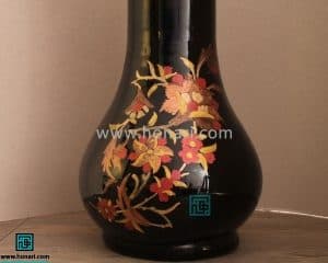 آموزش ویترای بر روی گلدان طرح گل