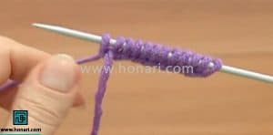 آموزش مدل ساده بافتنی با دو میل