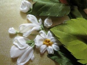 آموزش دوخت شلال 2 روبان دوزی