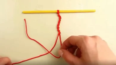 گره مربعی مکرومه